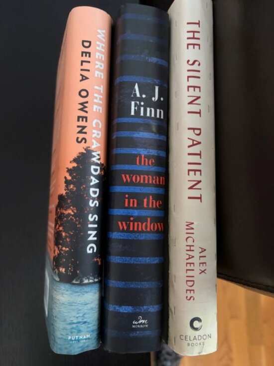 Silent Patient, Woman in the Window, Where the Crawdads Sing Hardcover Books - Picture 2 of 6